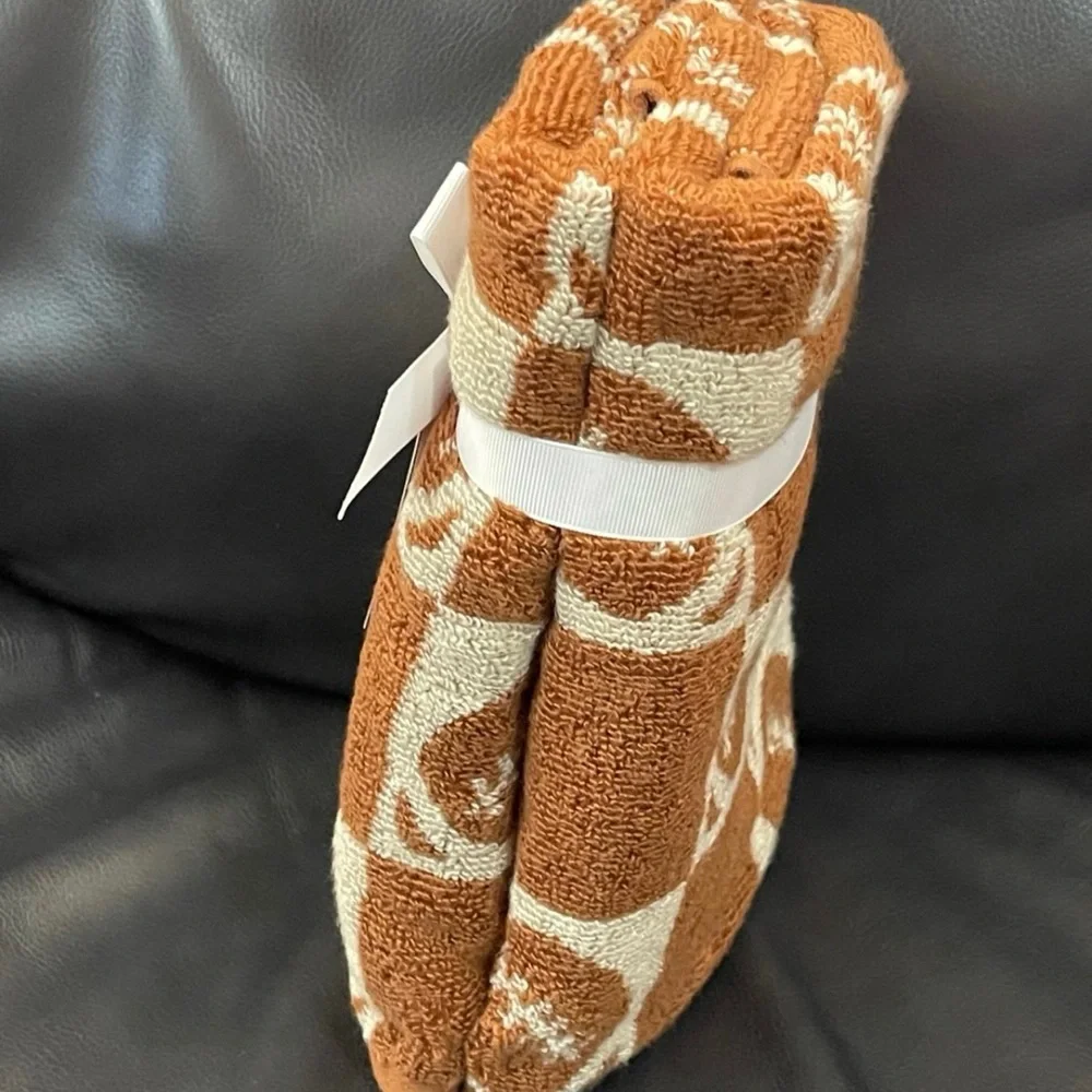 DEBORAH CONNOLLY DESIGNS FOOTBALL Hand Towels, Set of 2